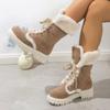 Snow Boots 2024 Winter New Vintage Thick Sole Plush Thick Sole Riding Knight Boot