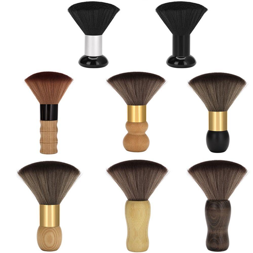 Wooden Handle Salon Brush Soft Brush Hair Cleaning Brush Fashion Barber Brush Home Use