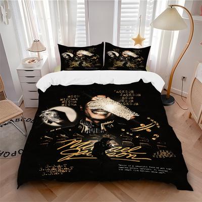 Michael Jackson Tribute Print 3Pcs Bedding Setduvet Cover With 2 Bedropillowcase Home Birthday Gift