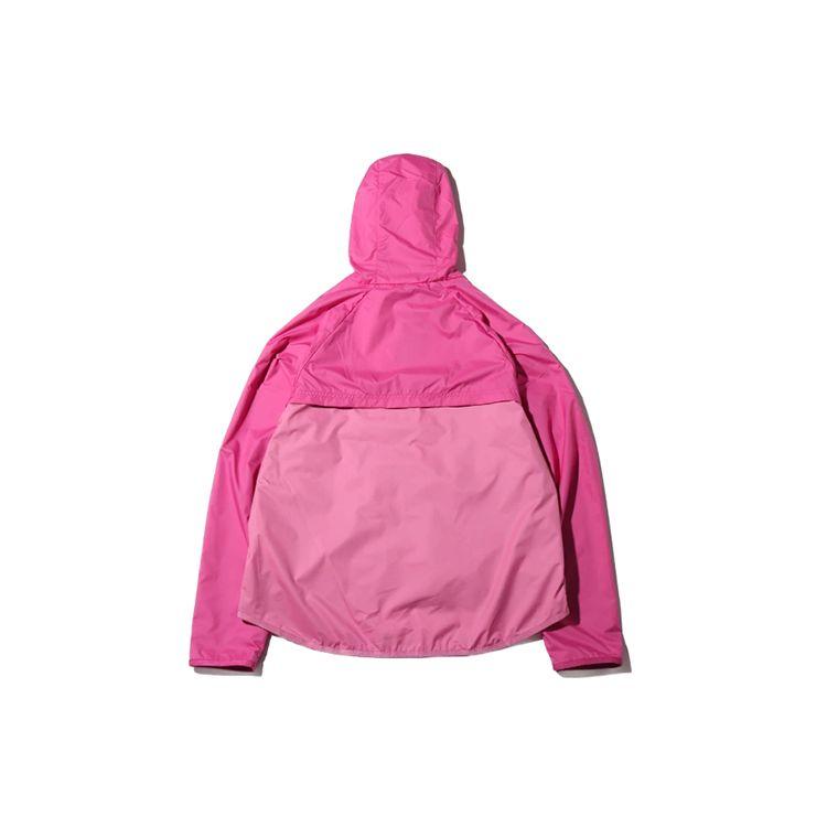 Nike Спортивная куртка Windrunner Color-Block с капюшоном и застежкой-молнией, водонепроницаемая, женская, верхняя одежда, розовая BV3940-691