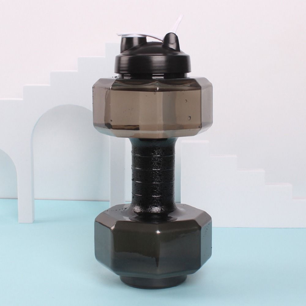 Креативный спортивный чайник в форме гантели, модная бутылка для воды, посуда для питья