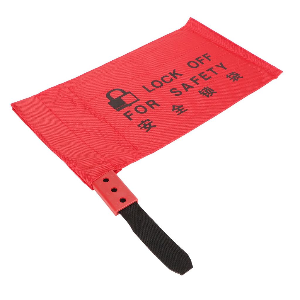 Electrical Plug Lockout Lock Bag Red Black Tear Resistant Safety Plug Lock Bag for Energy Isolation