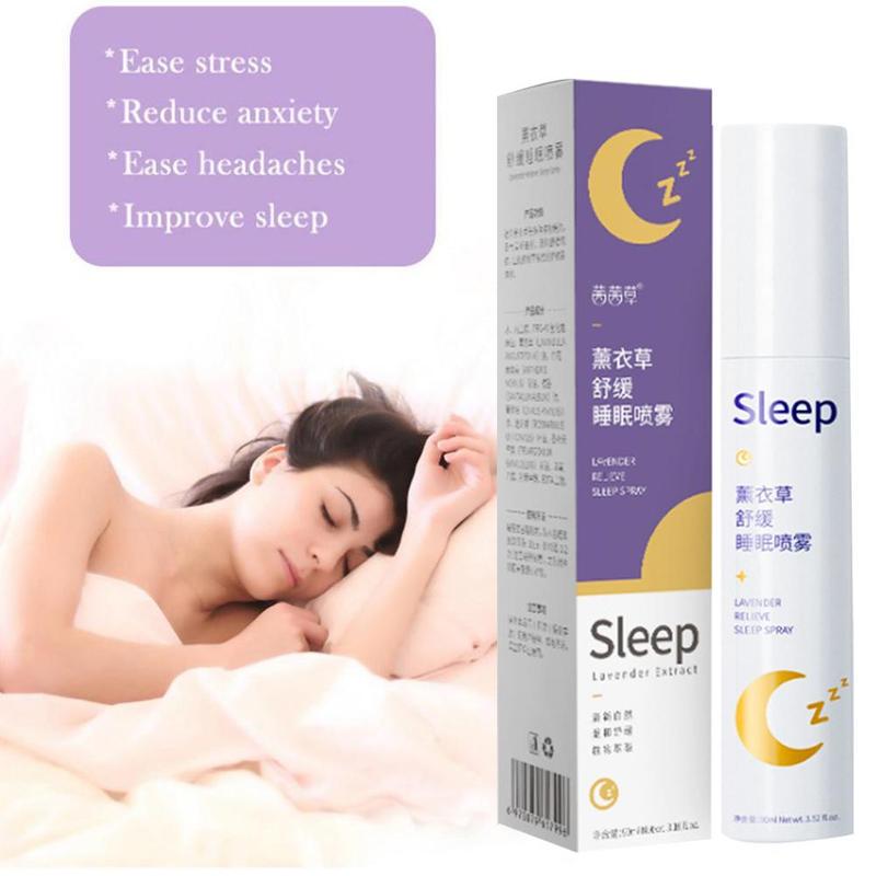 90ml Lavender Deep Sleep Pillow Spray Insomnia Seed Extract Essential Oil Relieve Stress Anxiety Help Sleep Fresh Spray