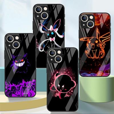 Стеклянный чехол с аниме Pokemon Japan для Apple iPhone 14 13 Pro 11 12 7 8 Plus SE 2022 XR X XS Max 6 6S, закаленный чехол для телефона с рисунком