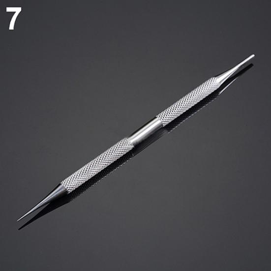 Useful Dual Head Design Acne Needle Stainless Steel White 10 Cm 1 Pc
