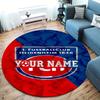 Fc Heidenheim Crest Custom Name Round Area Rug Carpet Rug For Living Room Bedroom Sofa Playroom Decor Nonslip Floor Mat