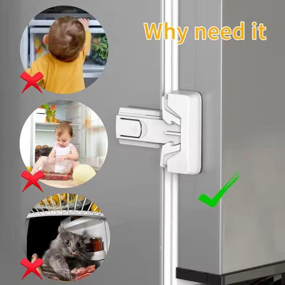 Anti-pinch Cabinet Door Lock Self-adhesive Drawer Lock for Child Security Protection