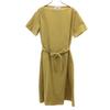 YAECA Made In Japan Short Sleeve Long Dress M Khaki Women Used