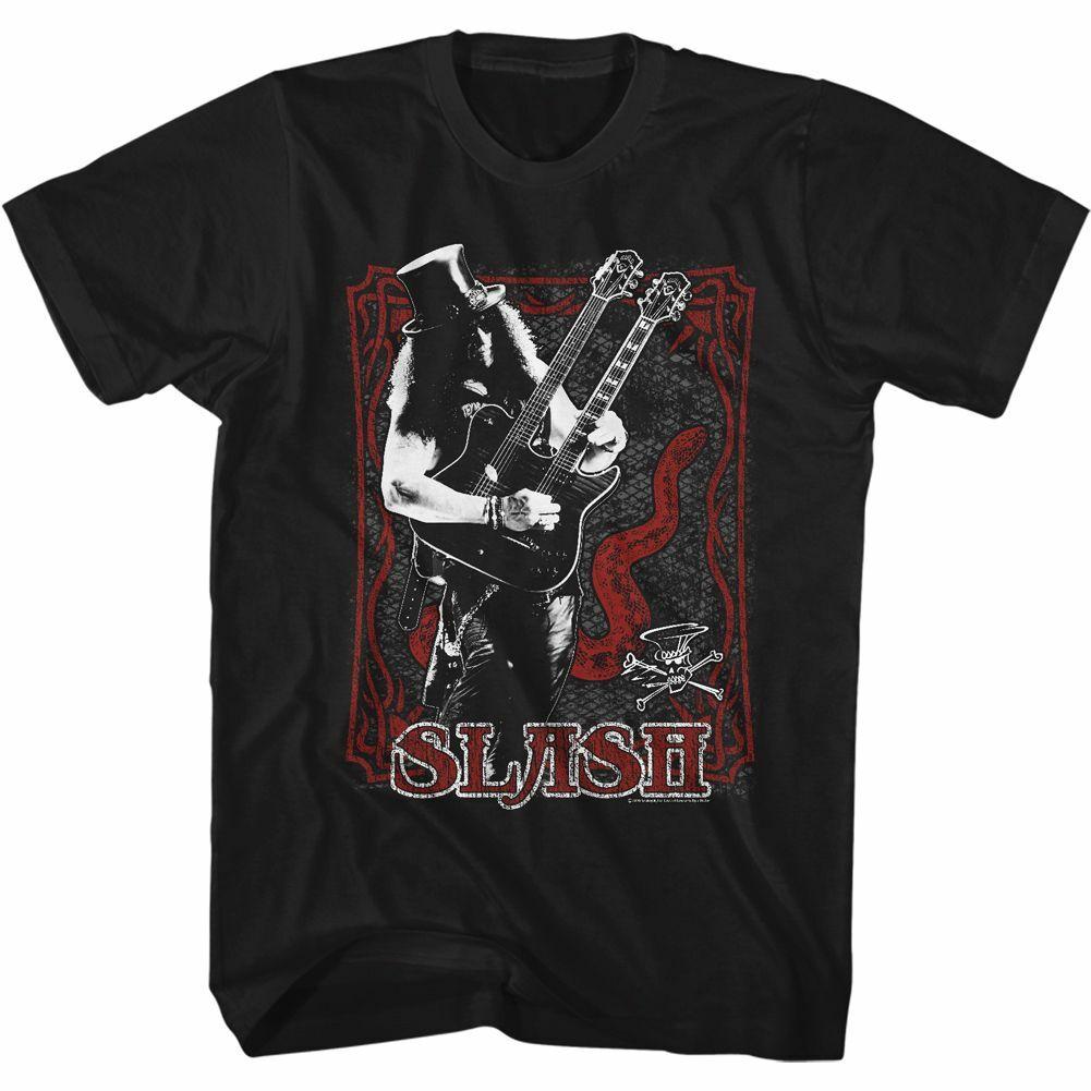 Slash Guns N Roses Two In One Black Adult T-Shirt Mens Womens Tees Top