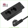 HITRENDS Built-in extension cord with 2 sockets and 1 USB + 1 Type-C (fast charging), built-in mounting, overload protection, 4000W 16A 240V, fire