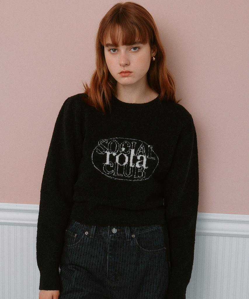 ROLAROLA Rola Jacquard Knit Pullover Black