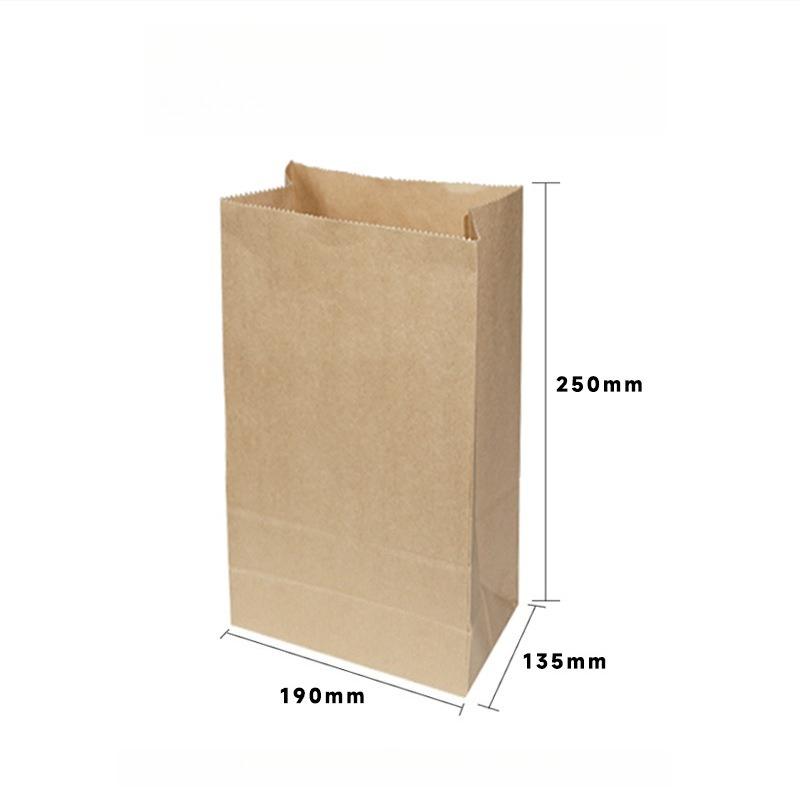 Square Thickened Lamination Paper Bag Baking and Barbecue Takeout Pouchs Disposable Packaging Bags for Fresh Flowers Food and Dried Fruits Candy