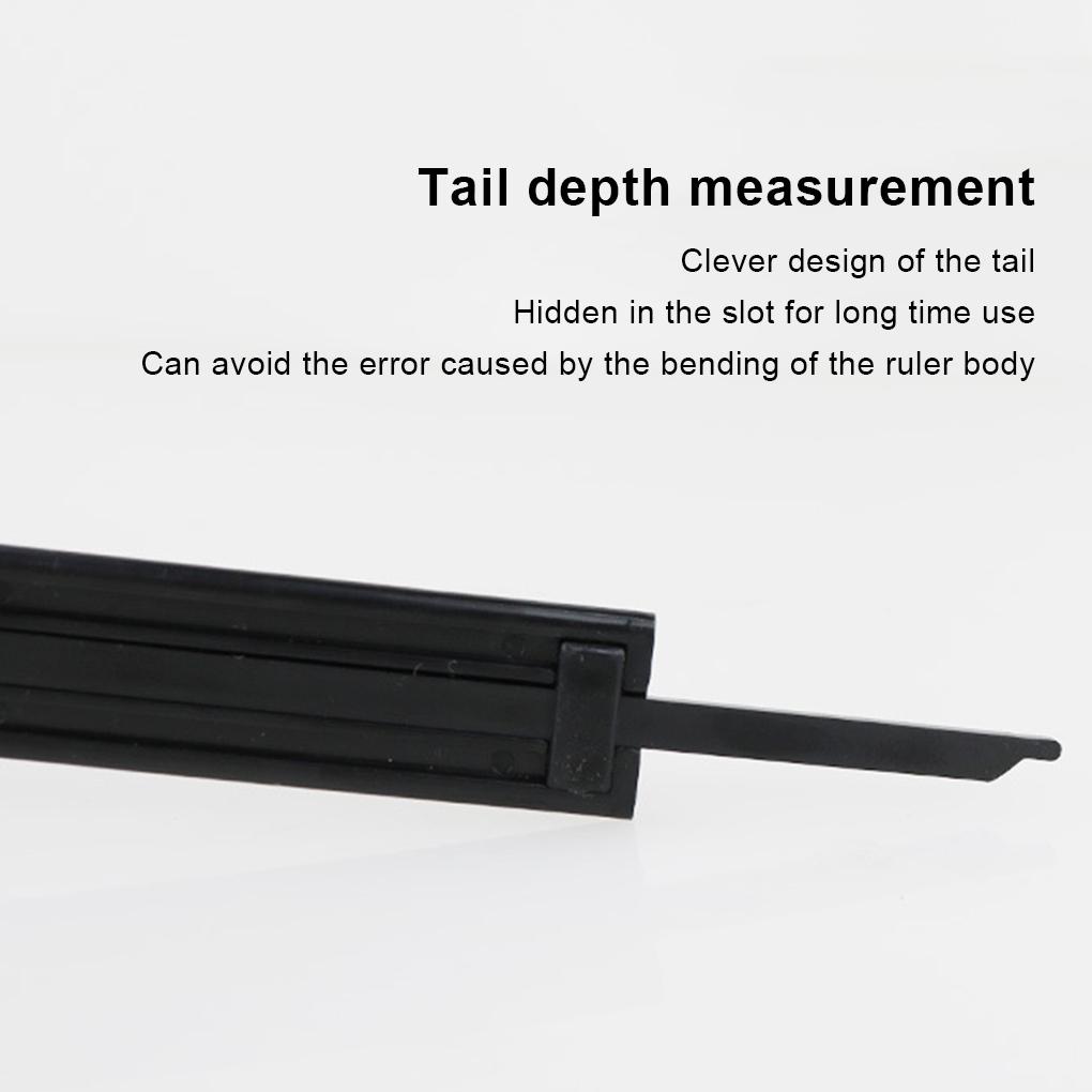 0-150MM Sliding Caliper Plastic Lightweight Smooth Plastic Square Ruler Easy to Measure Accurate Measuring Tool Line Saw