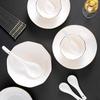 APLO Porcelain Love Gold Rim 24-Piece Dinnerware Set
