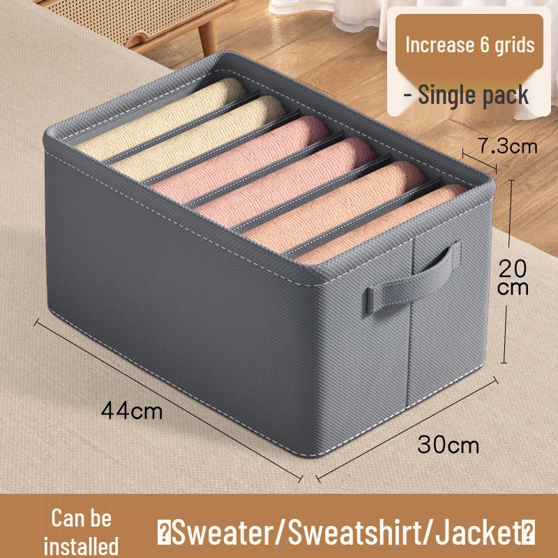 Houndstooth Foldable Clothes Storage Box with Dividers, Large Capacity for Bedroom