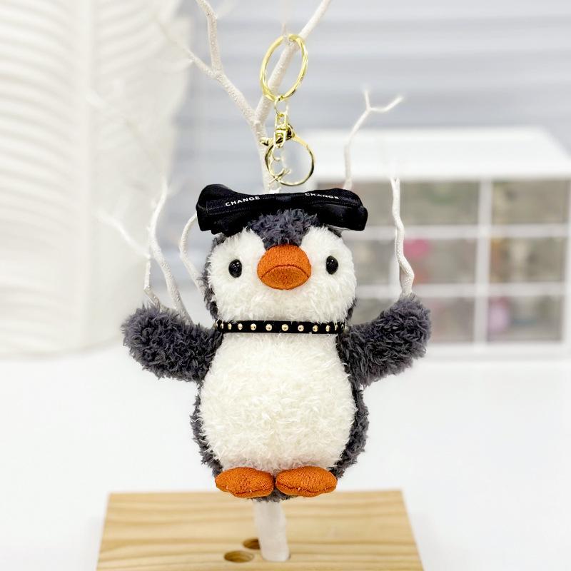 Милый маленький пингвин кулон плюшевая игрушка кукла мультфильм школьный портфель подвесной орнамент брелок кукла