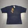 Винтажная футболка-henley Disney Store Винни-Пух 90-х Синяя 2XL ВТГ Мультфильм