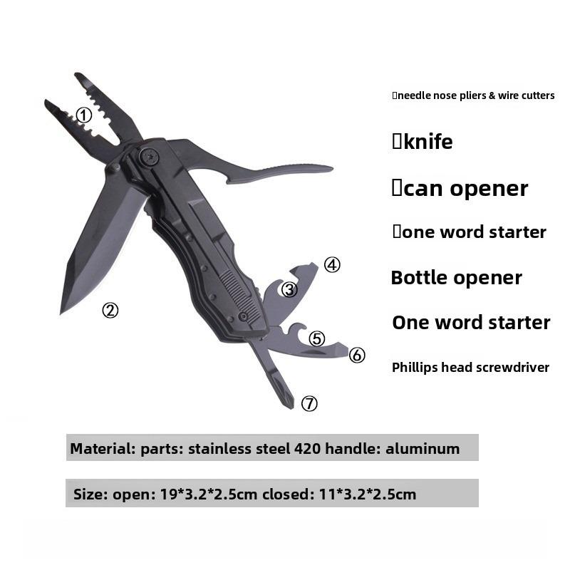 Folding Multitool Pliers 16 in 1 Stainless Steel Portable EDC Pocket Tool Survival Camping Hiking Outdoor Gear For Repair