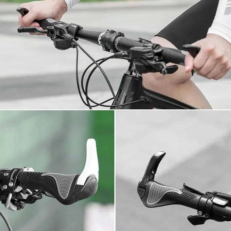 Ручка для горного велосипеда из овечьего рога, противоударная и пылезащитная резиновая ручка для велосипеда, двусторонний блокирующий аксессуар