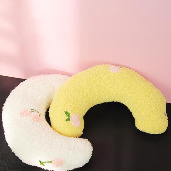 Успокаивающая подушка для питомцев Мягкая подушка-кровать для собак U-образной формы с поддержкой шеи Плюшевая пушистая подушка-полупончик Подушка для питомцев для маленьких собак кошек