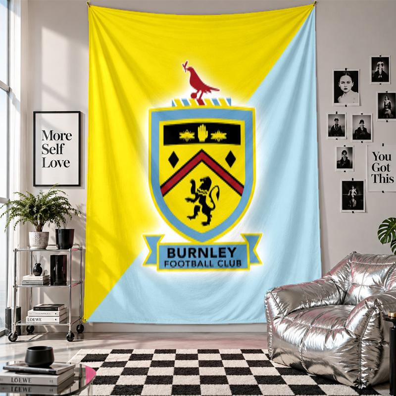 Burnley Football Wall Tapestry Home Decor Wall Hanging Cloth for Bedroom Living Room Background
