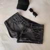 Летняя женская уличная одежда Y2k Gyaru Harajuku Fashion Grunge Vintage Coquette Low Rise 2000s Jean Shorts Denim Hot Pants Japanese