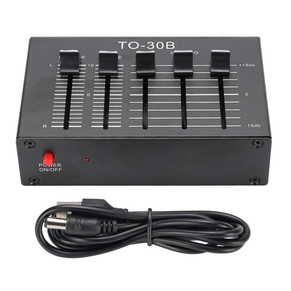 Фонокорректор EQ 2-канальный цифровой звуковой эквалайзер 3-полосный 12 дБ регулировка тембра высокие средние низкие сбалансированный