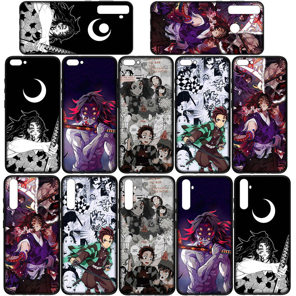 Чехол для телефона Samsung Galaxy S25 S24 S23 iPhone 16 15 Xiaomi Redmi Note 14 13 12 16E X Pro Max OPPO Moto Huawei Kokushibo Demon Slayer Tanjirou Cover