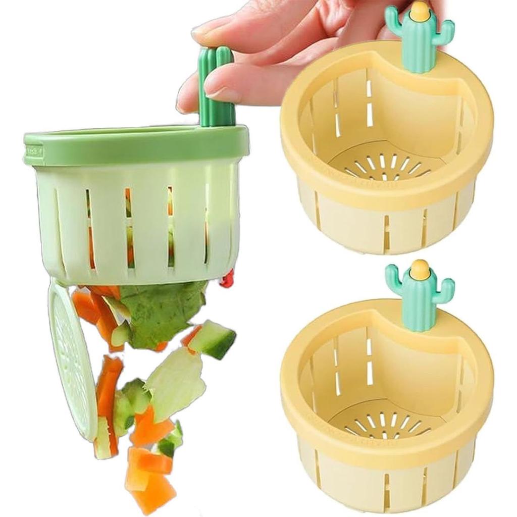 Kitchen Sink Drain Filter Strainer Basket with Fine Mesh Cactus shape for Food Scraps Hair Clogs Universal Fit