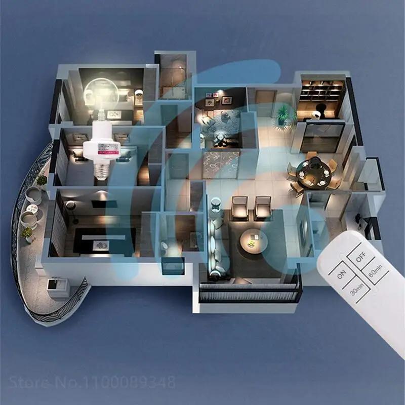 Беспроводной пульт дистанционного управления E27 розетка умный выключатель светодиодный цоколь лампы домашний таймер выключатель WiFi держатель лампочки умное устройство для комнаты