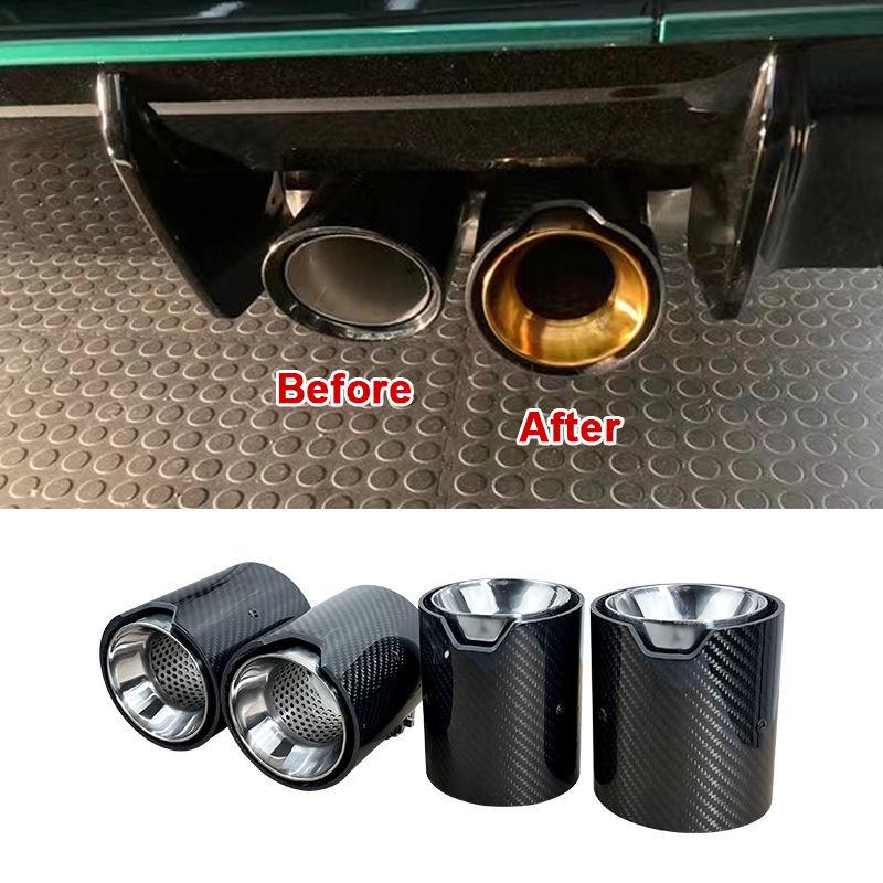 Carbon Fiber & Stainless Steel Muffler Exhaust Tailpipe for BMW M3 G80, M4 G82/G83