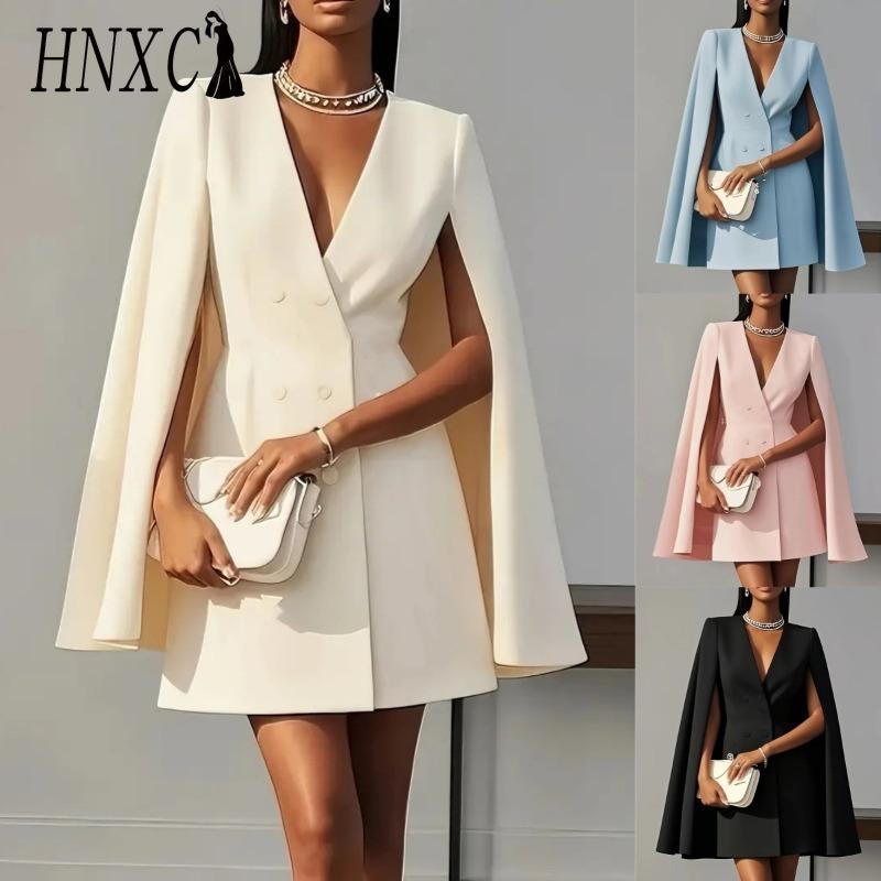 HNXC Женские модные летние весенние однотонные платья с принтом, с V-образным вырезом, повседневные