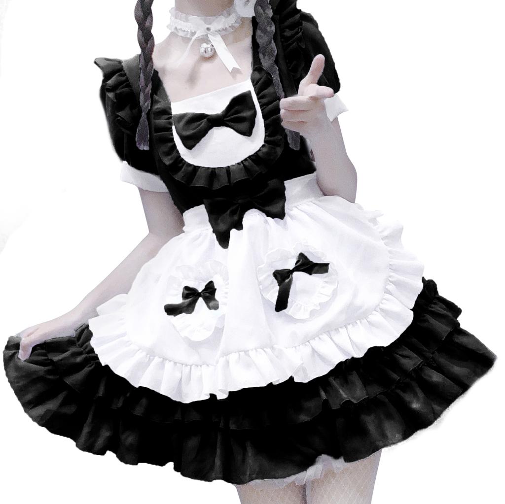 Japanese Anime 5Pcs Women'S Lolita Costume With Choker
