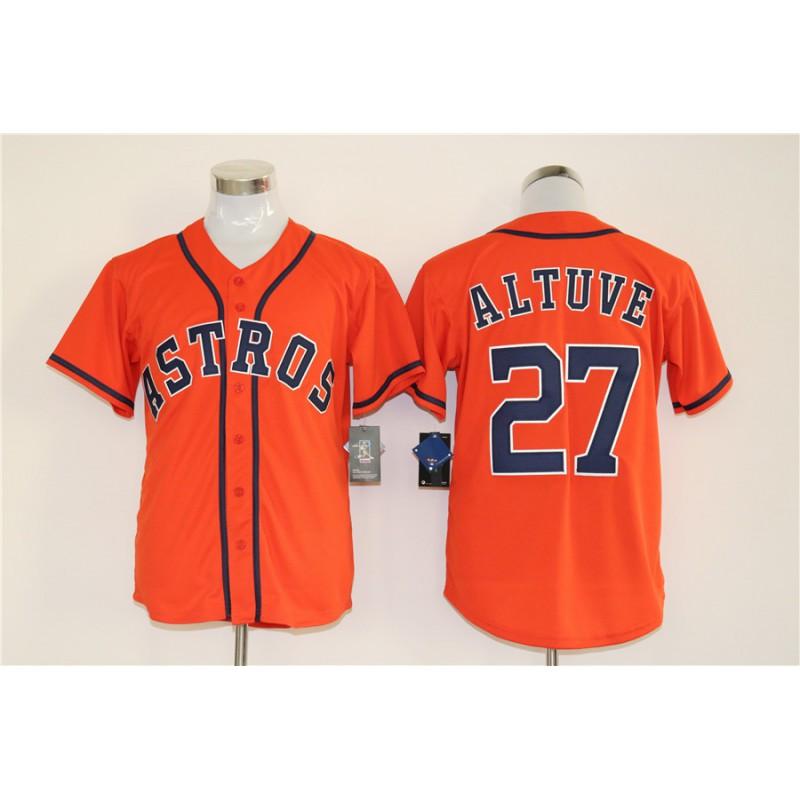 Houston Astros 27 30 44 35 Embroidered Baseball Jersey Button-up Sweatshirt Men Women