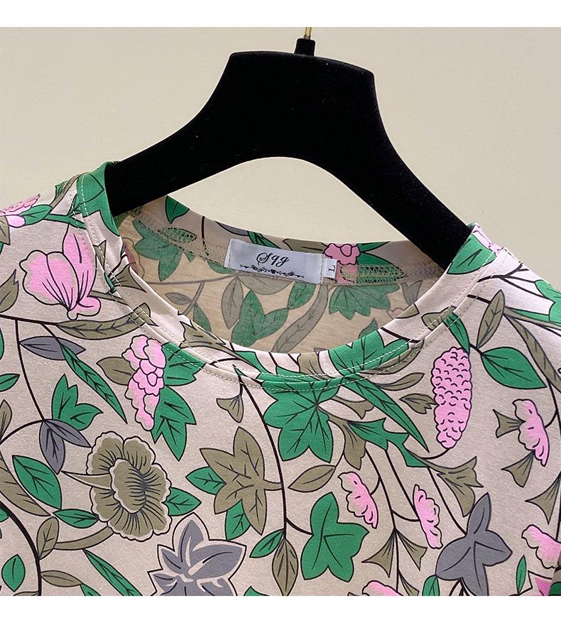 Женская летняя футболка с коротким рукавом больших размеров — корейский стиль, свободный крой, легкая, универсальный дизайн с новым принтом.