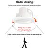 LED Radar Sensing Ceiling Lamp Downlights For Bathroom Stairs Balcony AC 85-265V 5W/7W/9W With Intelligent Radar Sensor Lighting
