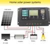10A/20A/30A Solar Charge Controller Dual USB Port 12V 24V Solar Panel PV Controller PWM Adjustable for Lead-Acid Lithium Battery