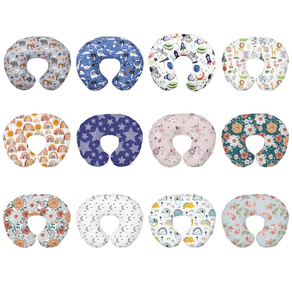 Washable Nursing Pillowcase Removable Nursing Pillow Cover U Shape Print Nursing Pillow Case Breastfeeding Pillow Sleeve
