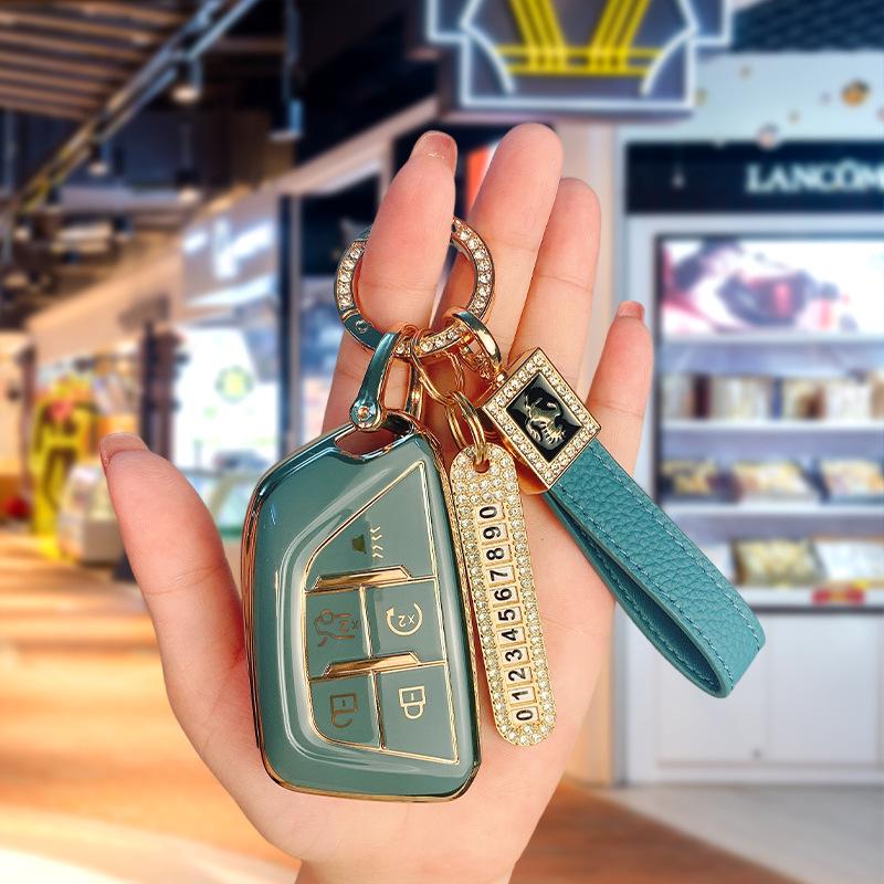 Cadillac Key Case Full Cover for CT5, CT4, CT6, XT5, XT4, XT6, ATSL - High-End Car Shell Buckle