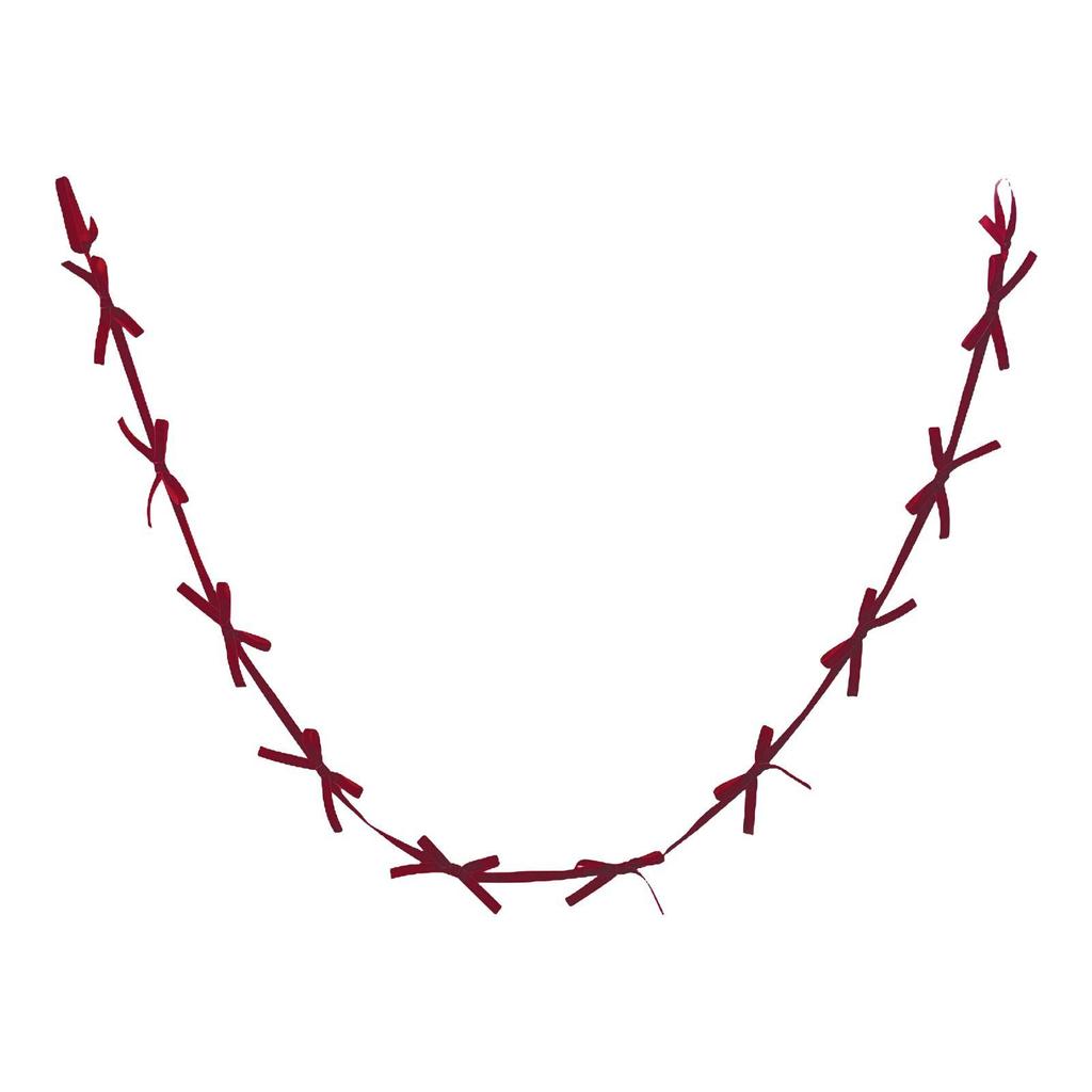 Christmas Bow Banner Decoration,Hanging Bowknot Garland 78.74inch Bunting Garland for Festival