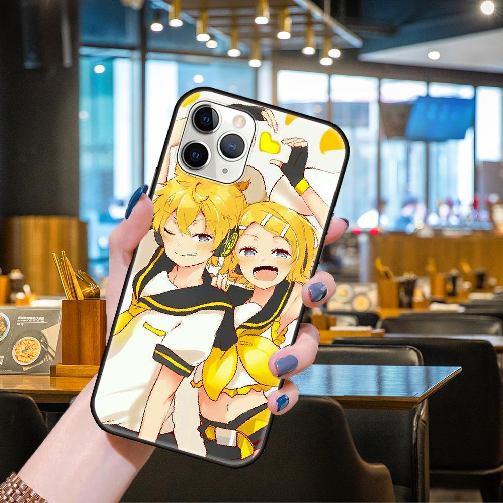 Телефон для Apple iPhone 13 12 11 Mini Pro Max SE XS XS XR 8 7 6 S плюс черная крышка водонепроницаемое мягкое кагамин Rin Vocaloid