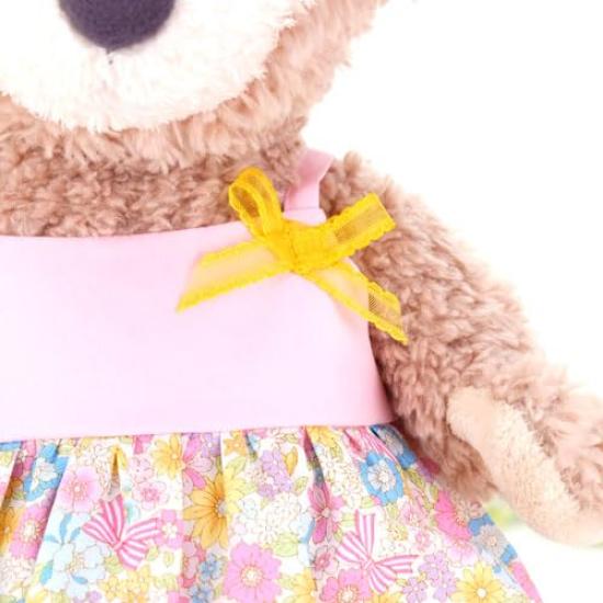 Cushu Cush Duffy Shellie May Plush Dress Up Costume Pink Floral Camisole Dress and Ribbon Set CDS408S 2-Piece