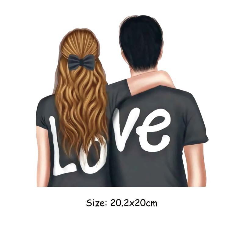 Patches For Clothes Happy Valentine'S Day Patches A-Level Washable New Design T-Shirt Jeans Stickers Heat Transfer Flower Patch