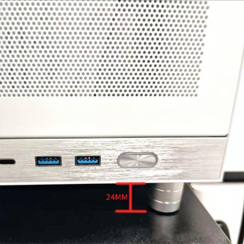 Aluminum PC Chassis Amplifier Feet Shock Absorbing Amplifier Pad Heat Dissipation Increased Height Stand Base