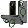Серия C1 Чехол для iPhone 15 Pro Магнитная регулируемая подставка ТПУ+ПК Кожа на ощупь Чехол для телефона