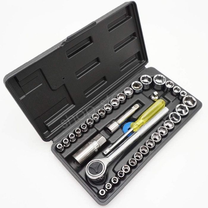 Socket Set - BOXELEC - 39 Pieces - Black