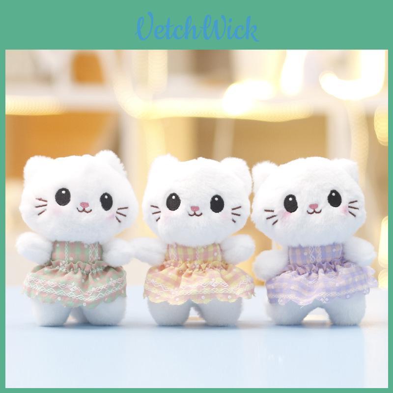 Adorable Plush Cat Figure With Soft Material For Bag Charm And Key Holder