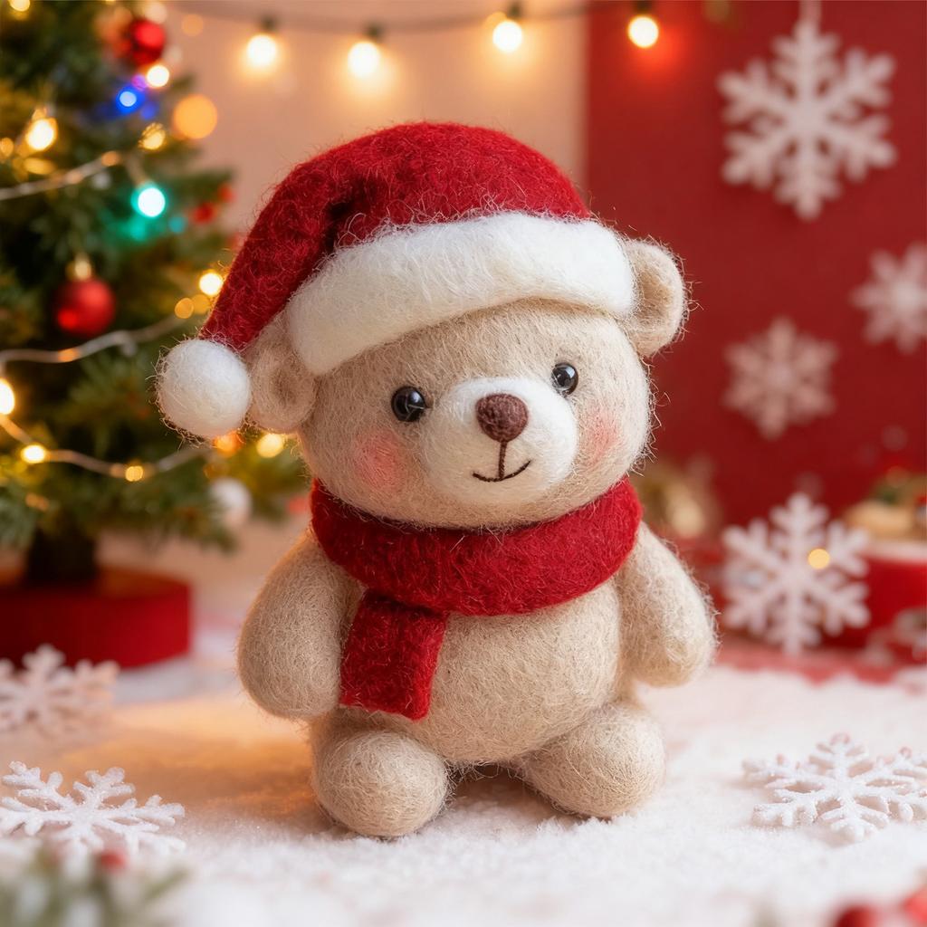 Christmas Ornaments, Handmade Wool Christmas Decor - Gift For Kids