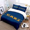 Yellow CABJ text stripe. Bedding sets Duvet cover sets Duvet covers Pillowcases(1*Duvet Cover 2*Pillowcases without duvet insert)