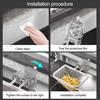 Sink Filter Rack Suction Cup Strainer with Nets Folding Kitchen Sink Strainer Mesh